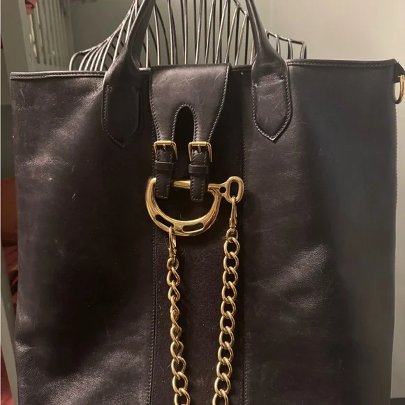 Rare to find - Ralph Lauren purple collection leather and suede equestrian tote - Picture 5 of 10